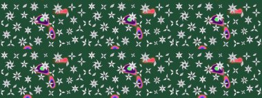 Yeşil ve nötr lale çiçekleriyle Raster eskiz deseni. Paket kağıdı için en iyisi. Karşılama ya da düğün geçmişi olarak kullanılabilir. Doğal kozmetik ürünleri, parfüm, çiçekçi dükkanı için bahar ihalesi tasarımı.