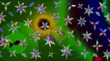 Klasik tropikal doğal elementlerin suluboya seti. Egzotik çiçekler, yeşil ve siyah renkler üzerine botanik, parlak klasik doğa. Raster illüstrasyonu.