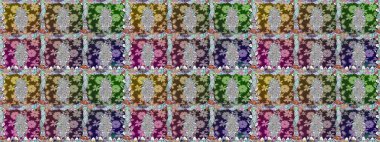 Suluboya stilinde nötr renklerde. Küçük çiçekli kusursuz yay deseni. Raster illüstrasyonu.