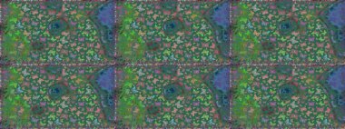 Kumaş, tekstil, baskı ve davetiye. Mavi soyut arka planda gece kelebekleri. Raster illüstrasyonu. Kusursuz..