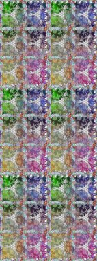 Tarafsız ve gri renklere karalamalar çizen kusursuz çiçek deseni. Raster illüstrasyonu.