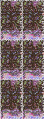 Küçük renkli çiçekler. Moda baskıları için zarif bir şablon. Kahverengi ve nötr çiçekli bahar çiçekleri. Küçük çiçekte güzel bir desen. Motley illüstrasyonu.