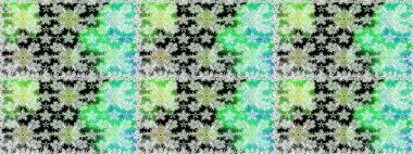 Raster illüstrasyonunda kusursuz çiçek deseni. Çiçekler suluboya tarzında yeşil ve nötr renklerde.