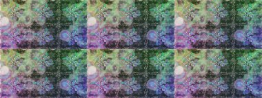 Yeşil ve nötr renklerde çiçeklerle kusursuz çiçek deseni. Çiçekler suluboya tarzında yeşil ve nötr renklerde.