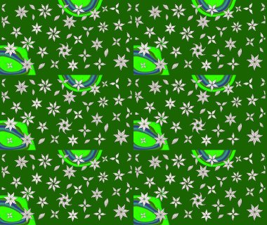 Tomurcukları çiçek olan sevimli bir çiçek deseni. Kumaş, tekstil, duvar kağıdı baskısı için. Raster. Raster illüstrasyonu. Eski usul. Taslak arkaplan.