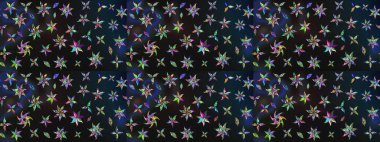 Çiçek desenli çizim. Raster illüstrasyonu. Asya tekstil tarzında. Güzel kumaş deseni. Renkli Bahar Teması eskiz kalıbı. Düz Çiçek Elementleri Tasarımı.