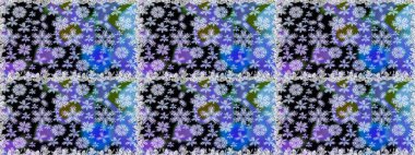 Düz çiçek öğeleri tasarım. Güzel kumaş deseni. Trendy sorunsuz çiçek deseni içinde Raster resim. Yaz tema Dikişsiz desen arka plan rengi.