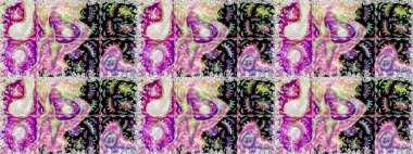 Raster çiçek izi. Çiçeksel nötr ve siyah pürüzsüz desen. Raster Yumuşak kumaş deseni. Klasik taslak çizimi.