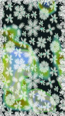 Gri ve nötr renkte çiçekler. Raster illüstrasyonunda kusursuz çiçek deseni.