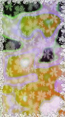 Tarafsız ve gri renklerde çiçekler. Küçük çiçekteki sevimli çiçek deseni. Raster illüstrasyonu.