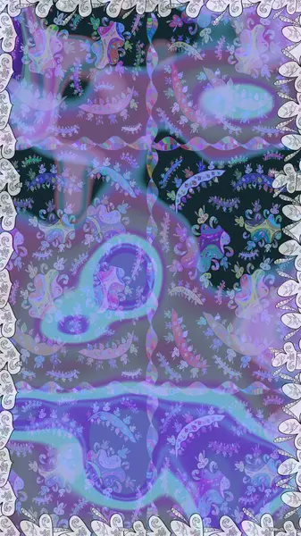 Güzel suluboya çiçekler, parlak resimler ilham verici ve mor çiçek desenli kusursuz arka plan. Raster..