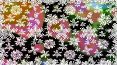 Kabile sanatı boho baskısı, klasik çiçek arkaplanı. Arkaplan dokusu, duvar kağıdı, çiçek teması, tarafsız ve siyah renkler. Soyut etnik raster pürüzsüz desen.