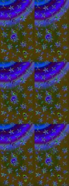 Doğa. Küçük çiçekte güzel bir desen var. Çiçek kolajı. - Kahverengi ve mavi çiçekler. Çiçek arkaplan. Çiçek kompozisyonu. Raster deseni.