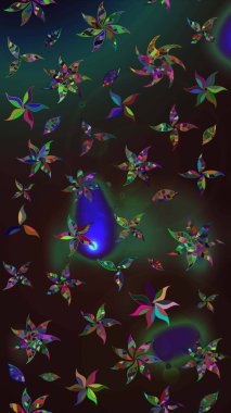 Çizim kalıbı. Organik motif arka planı. Raster illüstrasyonu. Ultraviyole kumaş deseni.