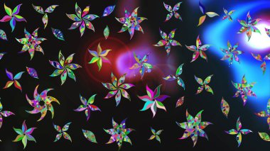 Çiçek desenli eskiz. Renkli çiçekler. Tişört baskısı için çiçek boyama rasteriName.