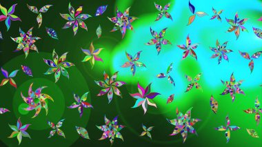 Renkli çizim kalıbı. Doodle tarzı. Elle çizilmiş sonbahar çiçeği deseni. Tekstil ve kapak tasarımı için mükemmel. Renkli çiçekler.