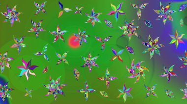 Çiçek kompozisyonu. Doğa. Çiçek kolajı. - Çiçekler. Raster deseni. Çiçek arkaplan. Küçük çiçekte güzel desen var..