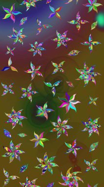 Çiçek tasarımı için inanılmaz bir kolaj cenneti tarzı. Parlak çiçekli kolaj çiçekleri. Çiçekli zambaklar eskiz arka planı.