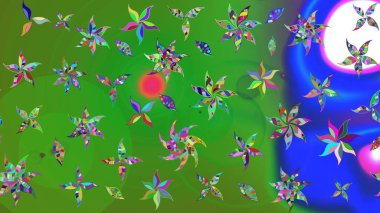 Şatafatlı bahar bahçesi dokusu. Çiçek deseni. Renkli çiçekler. Raster illüstrasyonu. Renklerde çiçek çizimi.