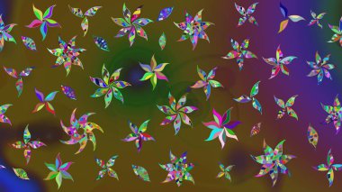 Renklerle. Raster illüstrasyonu. Anti-stres için Raster soyut şablon sayfası.