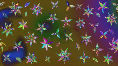 Doğa. Çiçek arkaplan. Çiçek kolajı. - Çiçekler. Raster deseni. Çiçek kompozisyonu. Küçük çiçekte güzel desen var..