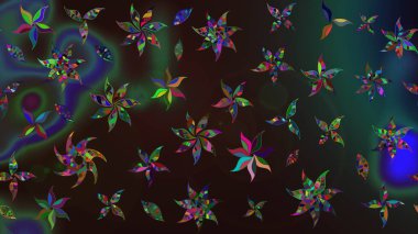 Tekrar eden çiçek arkaplanı, zarif gri ve kahverengi çiçek duvar kağıdı. Gri ve kahverengi renkler üzerine çiçek desenli çizimler, el yapımı papatyalar, papatyalar..