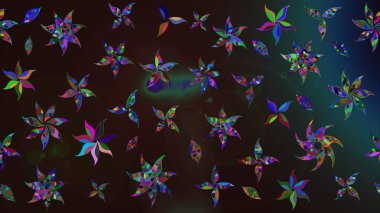 Vadinin çiçekleri gri ve kahverengi renklerde. Raster çiçek desenleri çiziyor..