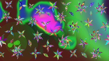 Eskiz modeli etnik tasarım. Yatak çarşafları, ceket, paket tasarımı, kumaş ve moda kavramları için tekstil baskısı. Çiçekleri, deniz kabukları, mandalaları ve suluboya efektleri olan deniz altyapısı.