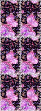 Siyah ve nötr renklerde çiçekler. Raster illüstrasyonunda kusursuz çiçek deseni.