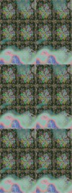 Vadinin çiçekleri gri ve yeşil renklerde. Çiçeksiz desenlerin çizimi.