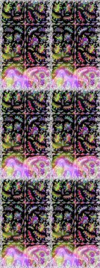 Siyah ve nötr renklerde manzaralı çiçek deseni. Çiçek kompozisyonu, el boyası, hassas şablon. Üst manzara, yumuşak stil. Sevgililer günü ve tebrik kartı konsepti için şık bir davet.