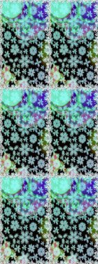 Mavi ve nötr renklerde manzaralı çiçek deseni. Çiçek kompozisyonu, el boyası, hassas şablon. Üst manzara, yumuşak stil. Sevgililer günü ve tebrik kartı konsepti için şık bir davet.