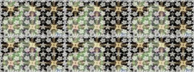 Raster illüstrasyonunda kusursuz çiçek deseni. Suluboya tarzında gri ve nötr renkte çiçekler.