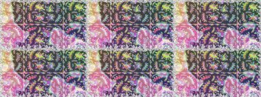 Tarafsız ve gri renklerde. Güzel kumaş deseni. Raster illüstrasyonu. Raster illüstrasyonunda kusursuz çiçek deseni.