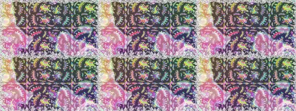 Tarafsız ve gri renklerde. Güzel kumaş deseni. Raster illüstrasyonu. Raster illüstrasyonunda kusursuz çiçek deseni.