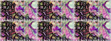 Raster illüstrasyonu. Kusursuz desenli, modaya uygun kumaş deseni. Şirin çiçek elementleri. Renkli Bahar Temalı Kusursuz Arkaplan. Düz Çiçek Elementleri Tasarımı.