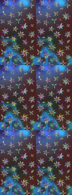 Raster illüstrasyonu. Çiçekli, yapraklı, çiçek desenli eskiz. El çizimi.