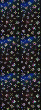 Tekrar eden çiçek arkaplanı, zarif gri ve mavi çiçek duvar kağıdı. Gri ve mavi renkler üzerine çiçek desenli çizimler, el yapımı papatyalar, papatyalar..