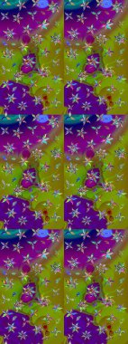 Suluboya çizim kalıbı. Çiçeğin suluboya çizimlerinin mükemmel deseni. Dekorasyon ve tasarım için güzel bir desen. Raster illüstrasyonu. Eski model. Moda yazdırma.