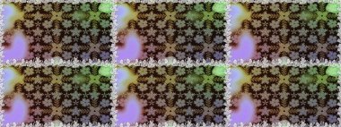 Raster illüstrasyonu. Çiçeksiz desenli arka plan, darbeler, sıçramalar, yaz çiçekleri. Gri ve kahverengi renkte çiçekler.