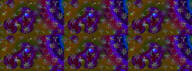 Raster güzel kumaş deseni çiziyor. Renkli Bahar Teması eskiz kalıbı. Çiçek deseni. Düz Çiçek Elementleri Tasarımı.