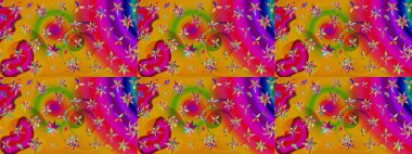 Robot resim. Moda baskıları için zarif bir şablon. Çiçekli yaz çiçekleri. Küçük çiçekte güzel bir desen. Küçük renkli çiçekler. Motley illüstrasyonu.