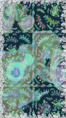 Mavi ve gri renkte çiçekler. Sevimli çiçek raster deseni. Düz Çiçek Elementleri Tasarımı. Kusursuz Renksiz Bahar Teması Kusursuz Arkaplan.