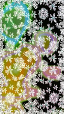 Şirin çiçekler, desenli, nötr ve gri renklerle renksiz desenli. Elle çizilmiş çiçek deseni (fayans). Tekstil için suluboya desensiz.