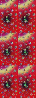 Raster illüstrasyonundaki çiçek desenli çizim. Suluboya tarzında kırmızı ve nötr renkte çiçekler.