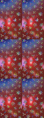 Raster. Kumaş, tekstil, duvar kağıdı baskısı için. Tomurcukları çiçek olan sevimli bir çiçek deseni. Eski usul. Raster illüstrasyonu. Taslak arkaplan.