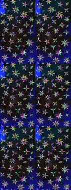 Çiçek desenli raster, gri ve mavi çizgi grafik desenli soyut raster arkaplan. Modern stil dokusu.