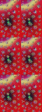 Raster illüstrasyonundaki çiçek desenli çizim. Suluboya tarzında kırmızı ve nötr renkte çiçekler.