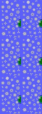 Çiçek tasarımı için inanılmaz bir kolaj cenneti tarzı. Parlak çiçekli kolaj çiçekleri mavi ve nötr. Çiçekli zambaklar eskiz arka planı.