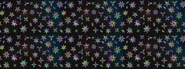 El çizimi. Raster illüstrasyonu. Çiçekli, yapraklı, çiçek desenli çizim..